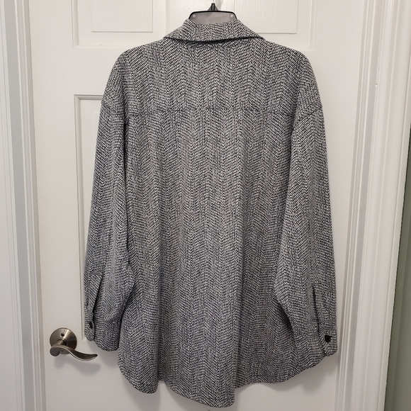 NWT Athleta Black & White Textured Shirt Jacket Size XL, Retail $149.00, Casual - Picture 12 of 12